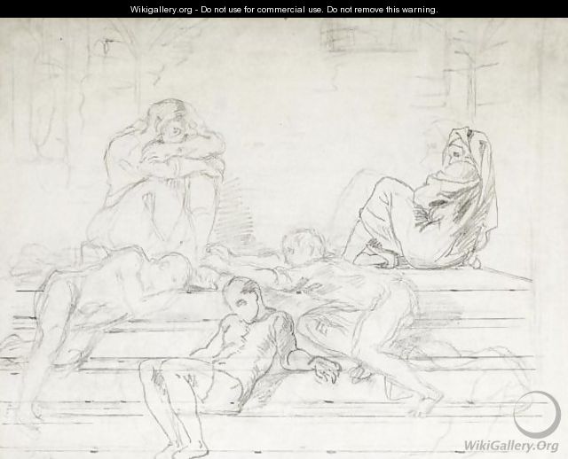 Count Ugolino And His Sons In The Tower - Eugene Delacroix