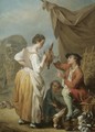A Woman And A Man Bargaining Over A Pheasant - Jean Baptiste (or Joseph) Charpentier