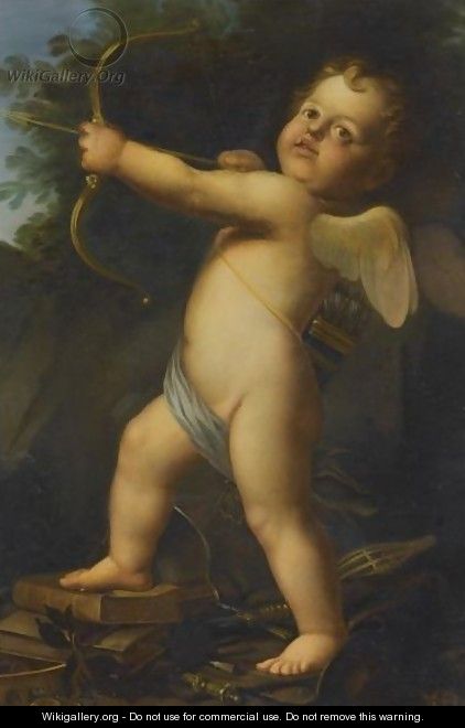 Cupid With His Bow And Arrow - (after) Baldassarre Franceschini