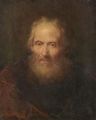 Portrait Of A Man, Head And Shoulders, Wearing A Red Cape - Giuseppe Nogari