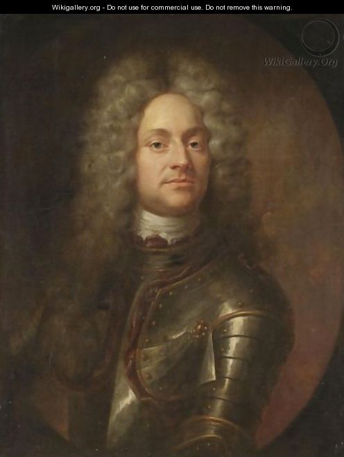 Portrait Of A Gentleman, Half-Length, Wearing Armour - (after) Joseph Vivien