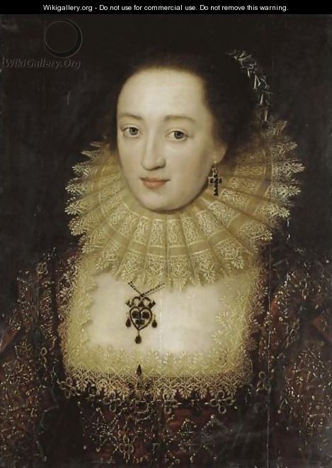 Portrait Of A Lady - (after) Paulus Van Somer