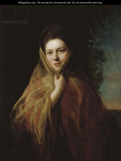 Portrait Of A Woman Wearing A Shawl - Nathaniel Hone