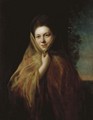 Portrait Of A Woman Wearing A Shawl - Nathaniel Hone