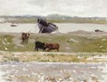Vaches Pres D'Une Braque, Etaples - Henri Eugene Augustin Le Sidaner