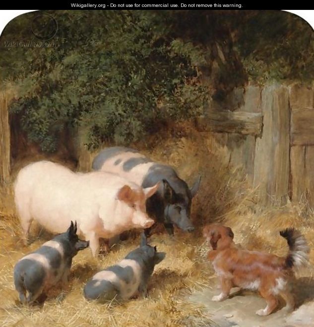 Farmyard Gossip - John Frederick Herring Snr