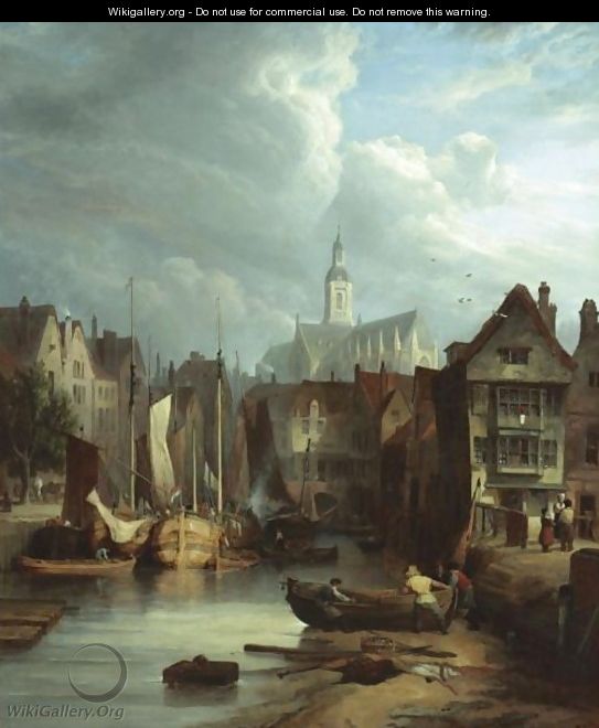 View In Rotterdam - (after) William Clarkson Stanfield
