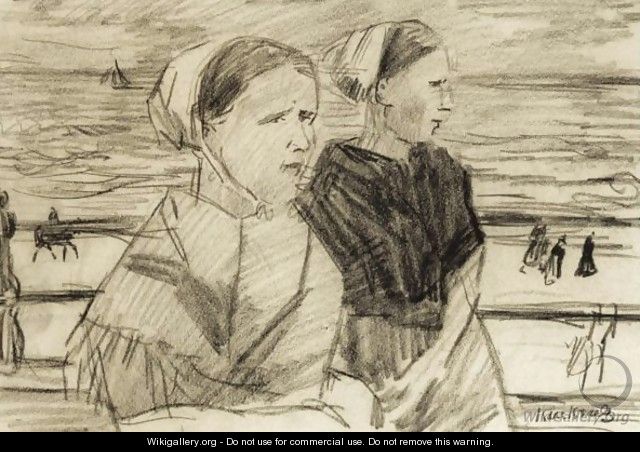 Scheveningen Fisherwomen, Double Sided - Isaac Israels