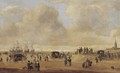 A Beach Scene With Figures - (after) Cornelis Beelt