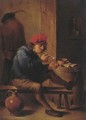Smoker Lighting A Pipe - (after) David The Younger Teniers