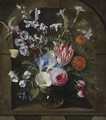 Still Life Of A Vase Of Flowers In A Niche - Gaspar Peeter The Elder Verbruggen
