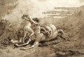 A Centaur And A Satyr In A Landscape - Giovanni Domenico Tiepolo