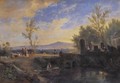 Peasants And Animals In A Landscape In Naples - Anthonie Sminck Pitloo