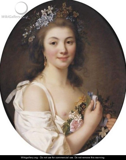 Portrait Of Madame De Genlis - Marie-Victoire Lemoine