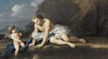 Narcissus And Cupid - Jacopo (Giacomo) Amigoni