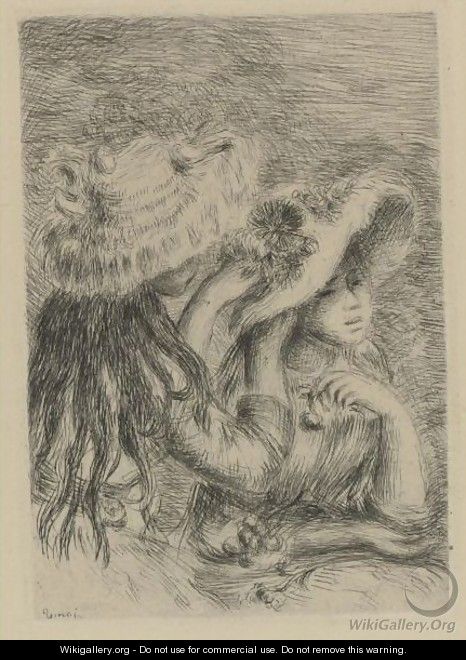 Le Chapeau Epingle (La Fille De Berthe Morisot Et Sa Cousin) - Pierre Auguste Renoir