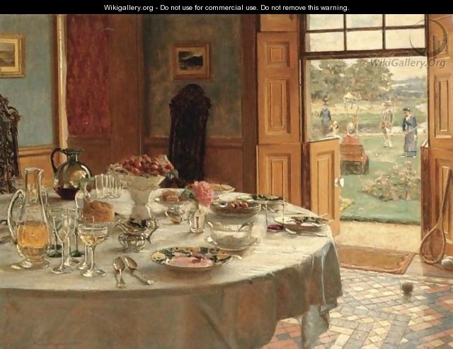 The Tennis Party - Mary Hayllar