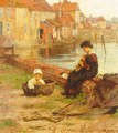 Figures By The River - Margaret R. Hickson