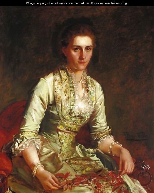 Portrait Of Edith Williams, Later Lady Boscawen - John Hanson Walker