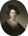 Portrait Of A Young Woman With A Black Cap - Rembrandt Van Rijn