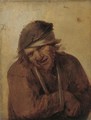 A Peasant Grimacing, His Arm In A Sling - Joos van Craesbeeck