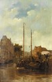 A Dutch Harbour - Cornelis Petrus T' Hoen