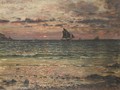A Distant Ship At Sunset - Jules Masure