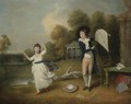 Portrait Of Henry Frederick Bouverie And His Sister - John Downman