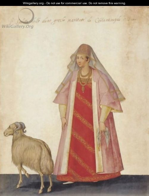 A Married Greek Woman With A Ram - Jacopo Ligozzi