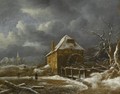 A Winter Landscape With A Watermill - Jacob Van Ruisdael