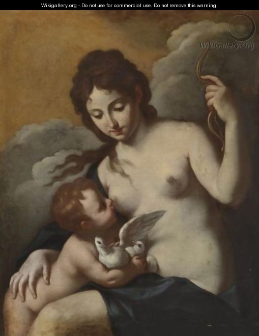 Venus And Cupid - (after) Carlo Cignani