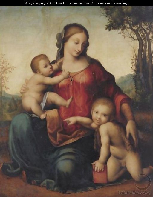 Madonna And Child With The Infant St. John The Baptist - Lombard School