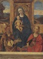 Madonna And Child Enthroned With Saints Petronius() And Catherine Of Alexandria - Bernardino di Bosio (see ZAGANELLI)