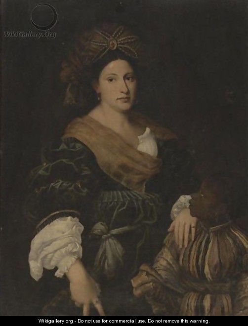Portrait Of Laura Dei Dianti - (after) Tiziano Vecellio (Titian)