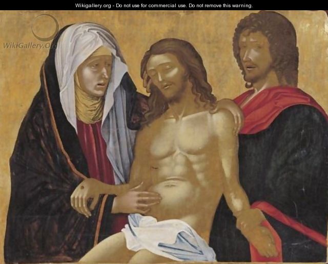 The Dead Christ Supported By The Virgin And Saint John The Evangelist - (after) Nikolaos Zafuris