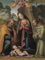 The Holy Family With Saint Francis - Giovanni Antonio Sogliani