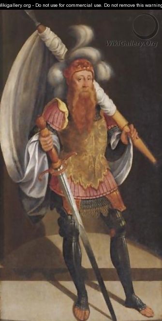 Portrait Of A Gentleman, Possibly Godfrey De Bouillon, The Good Christian - German School