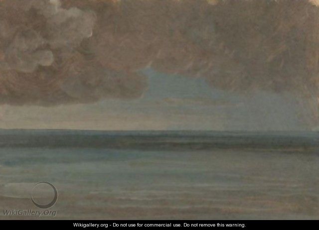 A View Of The Ocean At Ischia Under A Stormy Sky - Simon-Joseph-Alexandre-Clement Denis