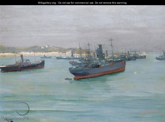 Norwegian Cargo Boats, St. Jean De Luz - Sir John Lavery