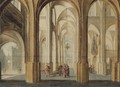 A Church Interior With Alexander The Great Cutting The Gordian Knot - Hans Juriaensz. Van Baden