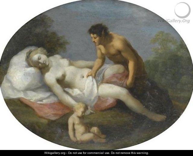 Venus And A Satyr An Allegory Of Chastity Overcome By Lust - Cornelis Van Poelenburch