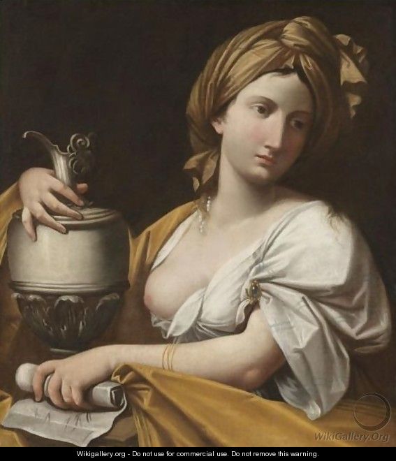 A Female Allegorical Figure, Said To Be Artemisia - Bolognese School