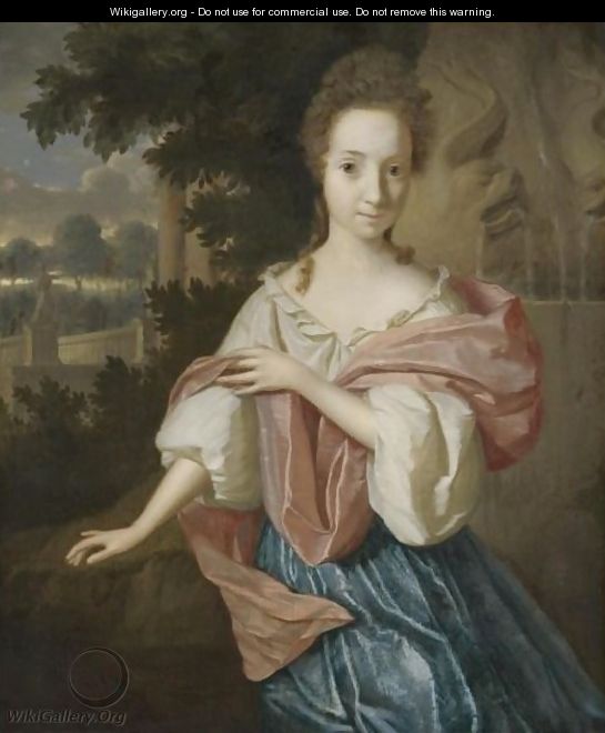 Portrait Of A Lady - (after) Godfried Schalcken