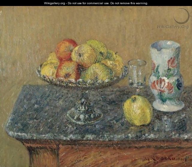 Compotier De Pommes Et Pichet - Gustave Loiseau