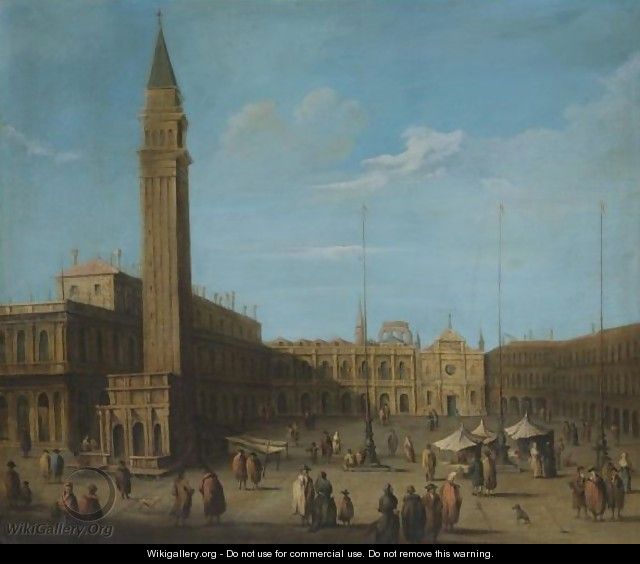 Venice, A View Of Piazza Di San Marco - (after) Francesco Guardi