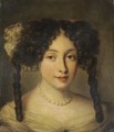 Portrait Of A Lady, Bust-Length, Wearing A Pearl Necklace - (after) Jacob Ferdinand Voet