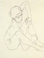 Seated Female Nude - Egon Schiele