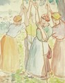 Etude Pour Un Tableau Paysannes Plantant Des Rames - Camille Pissarro