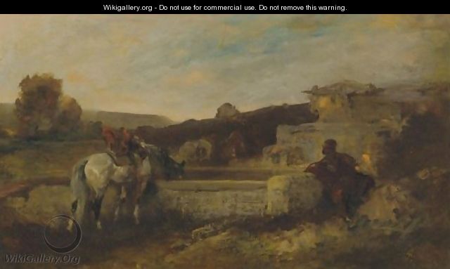 At The Watering Hole - Adolf Schreyer