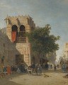 A Busy Street, Cairo - Narcisse Berchere